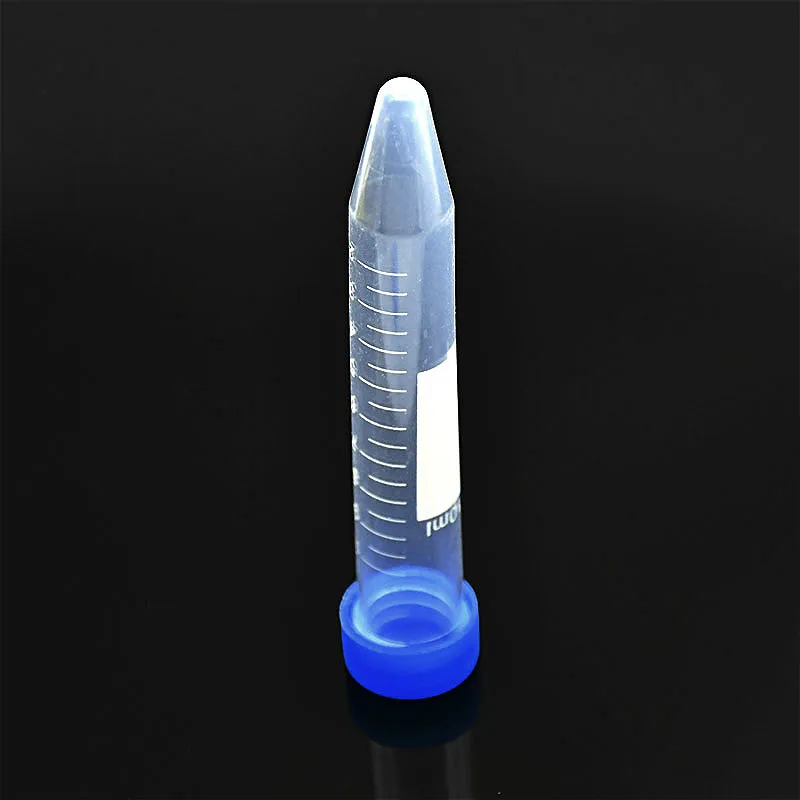 Centrifuge Tube 10 ml Plastic Test Tube With Clear Scale Bottom Tip Sample EP With Screw Cover 100 EA/ PK