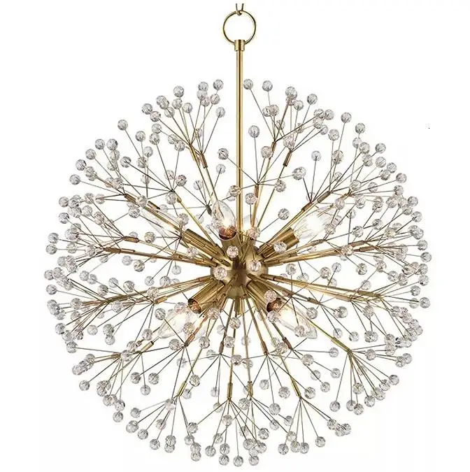 

Contemporary Art Deco Branch Chandelier With Small Crystal Decoration From Room Dining