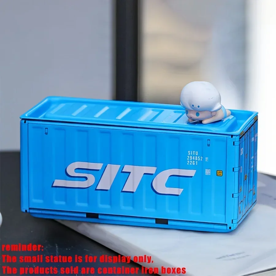Iron Storage Container Compact Desktop Organizer Office Supply Metal Box