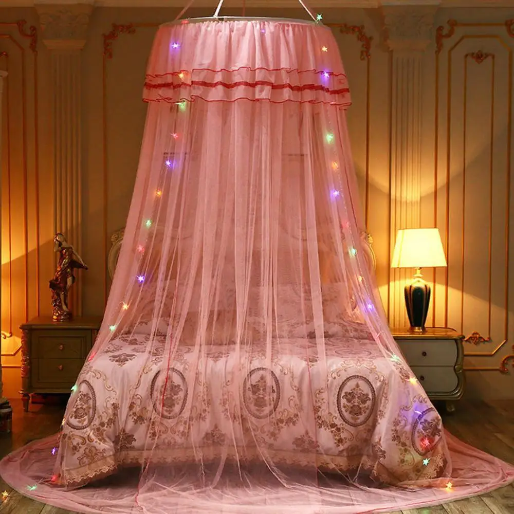 EORTA Mosquito Net Bed Canopy Breathable Lace Insect Netting Mesh Covering Supply with Hanging Dome for Indoor/Outdoor Home Blue Camp EORTA Mosquito Net Bed Canopy Breathable Lace Insect Netting Mesh Covering Supply with Hanging Dome for Indoor/Outdoor Home Blue Camp