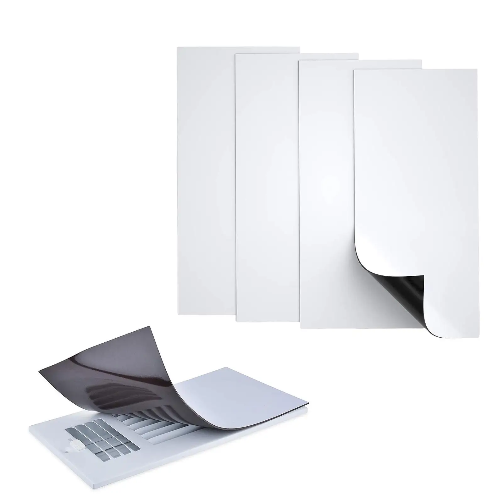 

4Pcs Vent Grille Easy to Install Rectangle Multifunctional Vent Cabinet Child