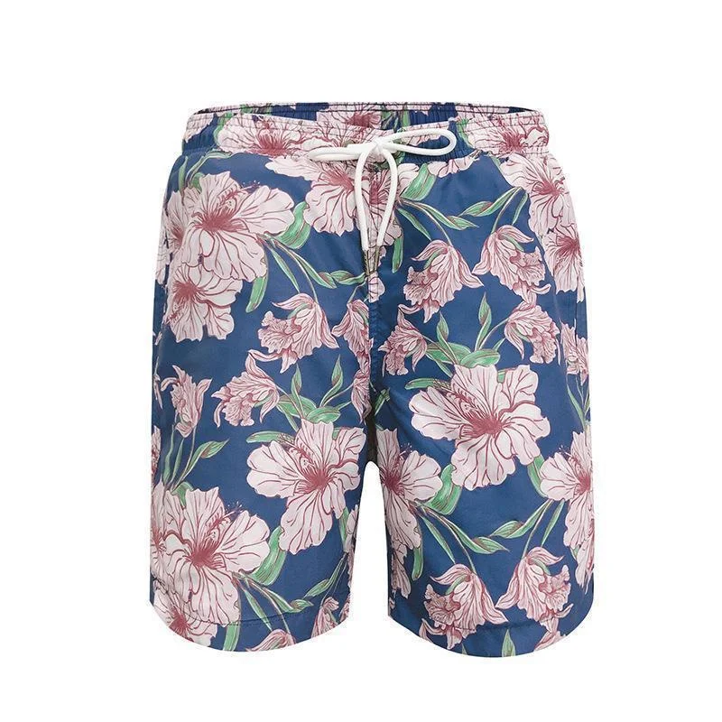 

Fashion 3d Print Hawaiian Beach Shorts Men Tropical Plants Flamingo Pattern Surf Board Shorts Summer Outdoor Street Swim Trunks