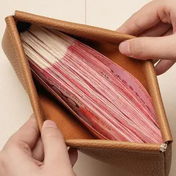Portafoglio in Pelle PU con Chiusura Automatica, Porta Passaporto, Patente e Documenti, Custodia per Cavi e Auricolari, Portamonete