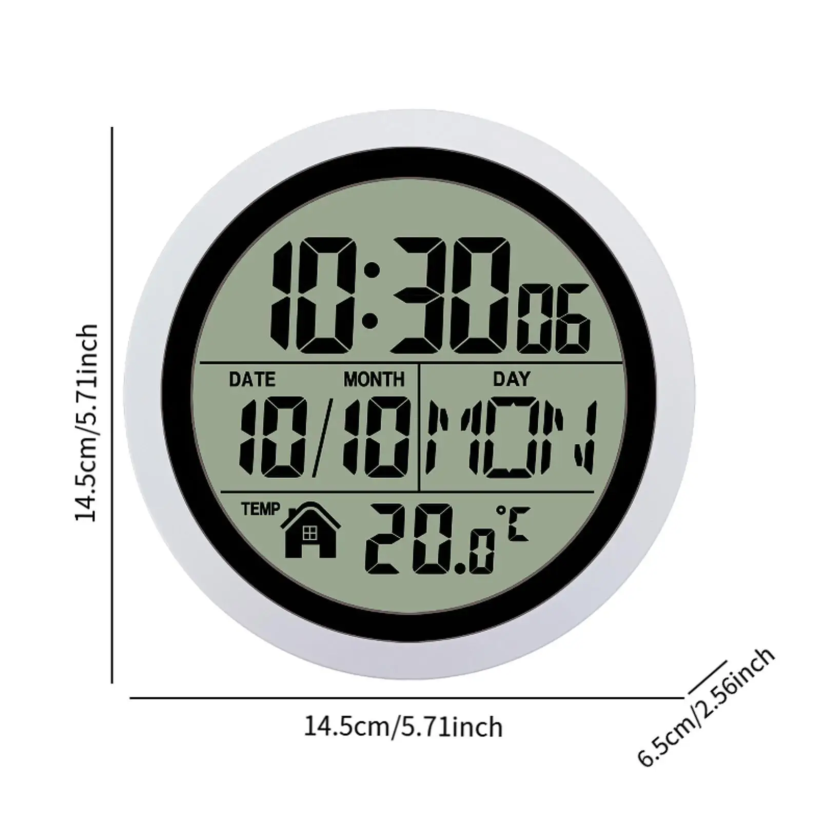 Shower Clock Practical Easy to Use Digital Bathroom Waterproof Wall Clock Small Wall For Living Room Kitchen Bedroom