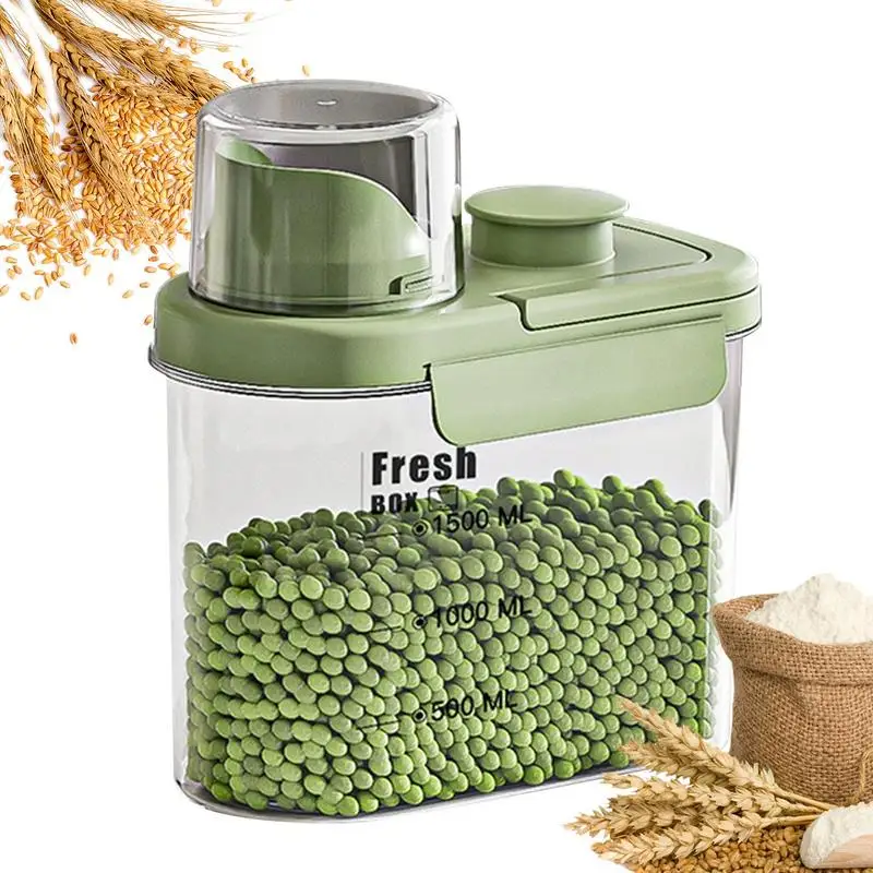 

Beans Storage Container Grains Storage Box Kitchen Beans Sealed Jar Food Grade Cereal Storage Jar Rice Measuring Cup for Beans
