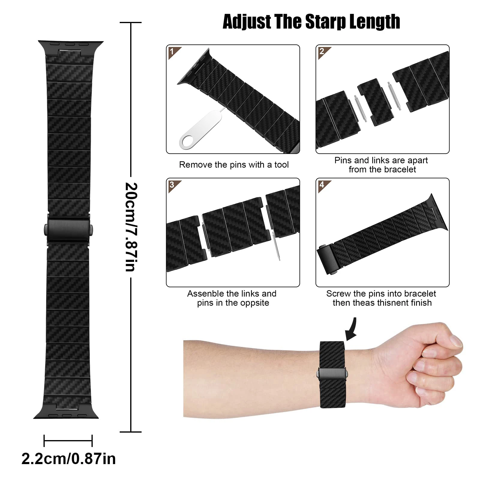 YuiYuKa 20mm/22mm Band For Samsung Galaxy Watch 4 Classic 46mm 42mm/5 Pro  45mm/5 40mm 44mm/4 44mm 40mm/Active Bands Carbon Fiber+silicone bracelet  Huawei Watch GT/2/3/pro Strap - red - Walmart.com
