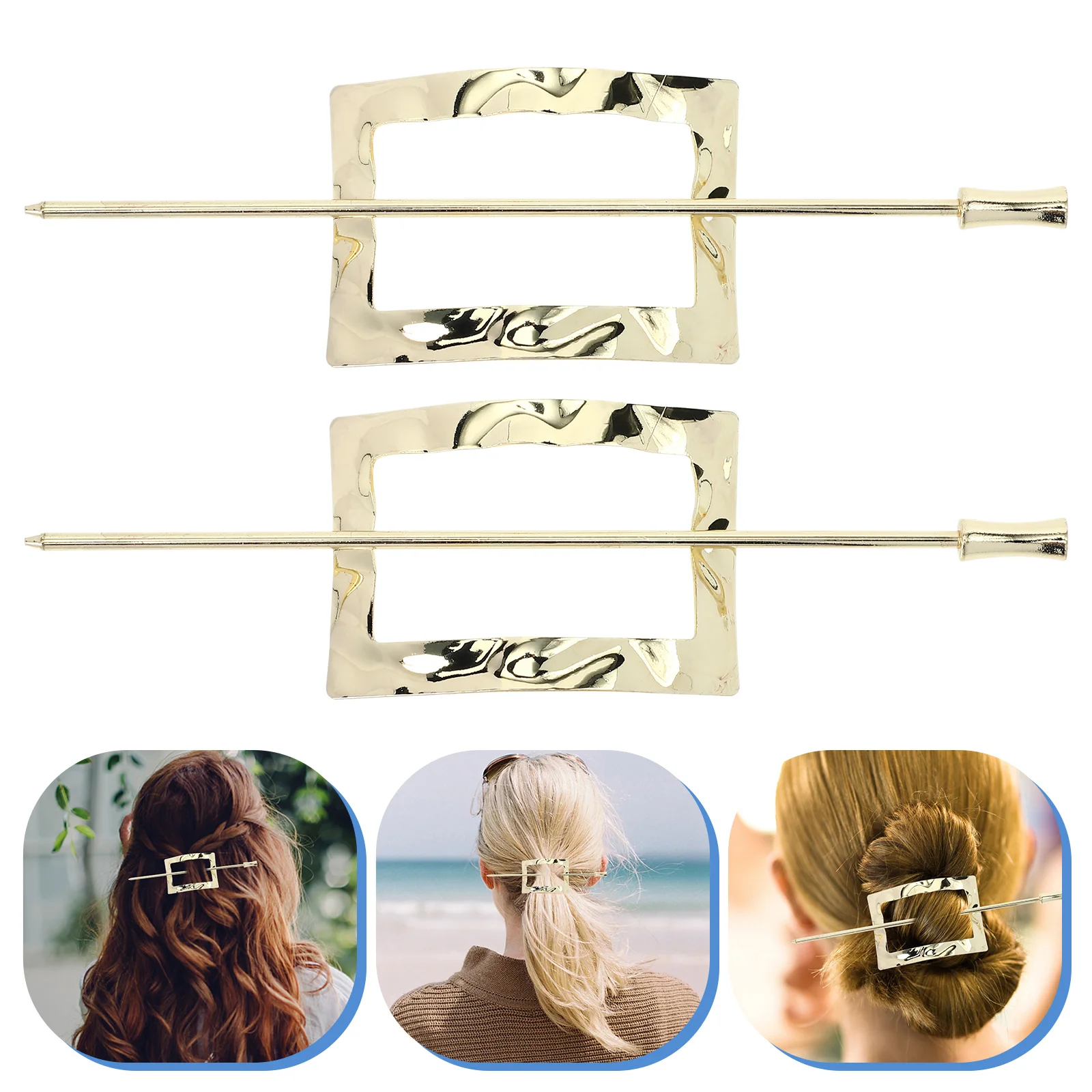 

2pcs Bun Cover Holders Alloy Hair Sticks Chignon Bun Covers Women Hair Decors