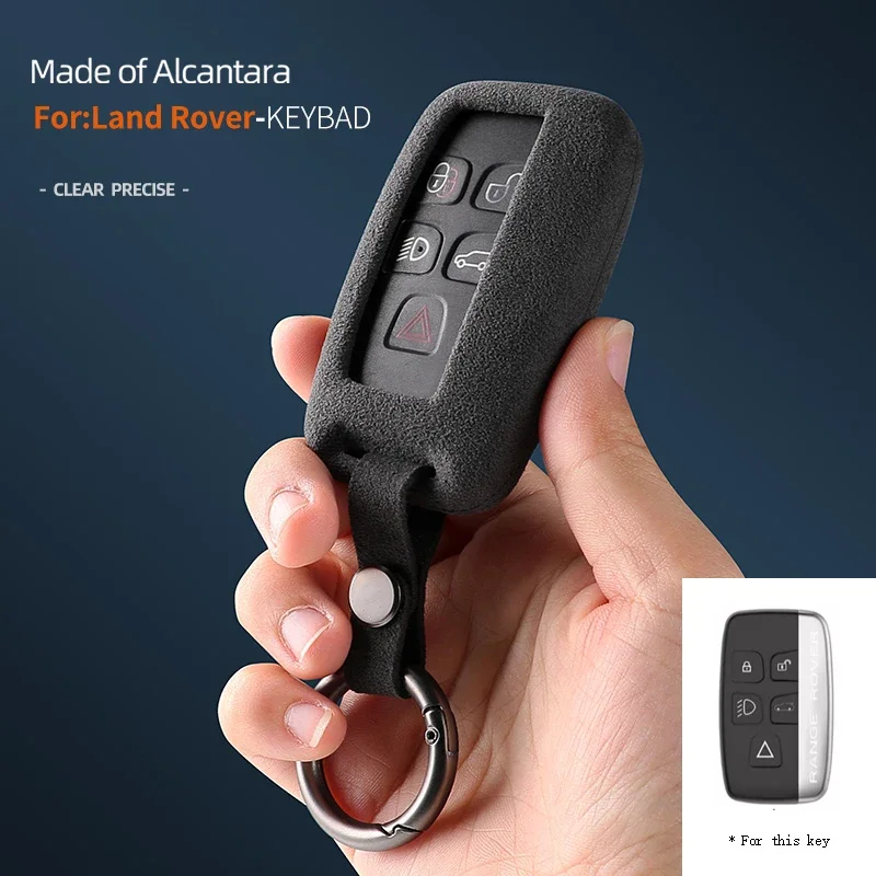 

Alcantara 5 Button Suede Remote Car Key Shell Case for Land Rover Discovery 4 Freelander Range Rover Sport Evoque Accessries