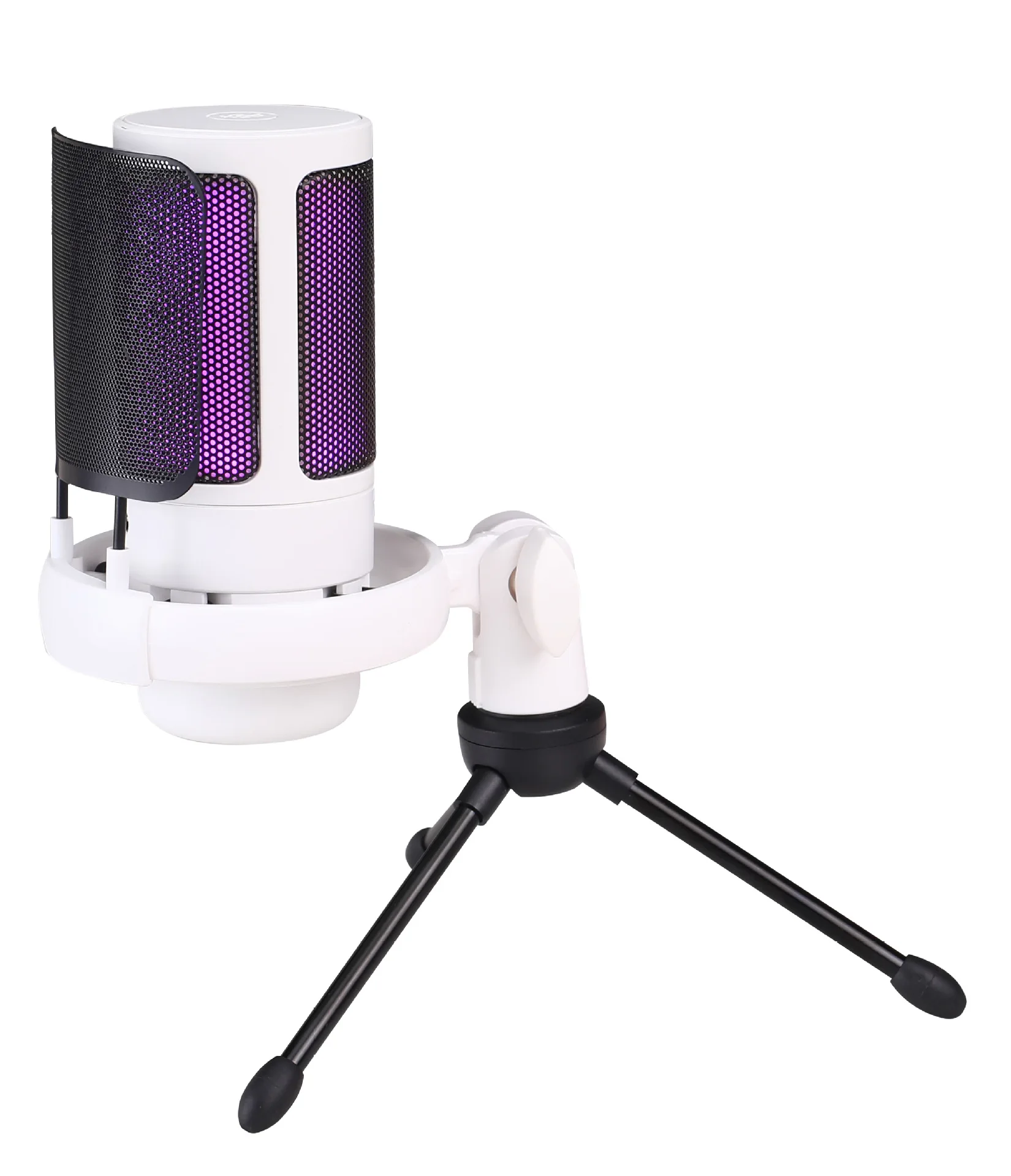 

USB Microphone for PC PS4/ PS5/ Mac,RGB Light,Pop Filter,Shock Mount,Gain Knob & Monitoring for Recording,Podcasting,YouTube