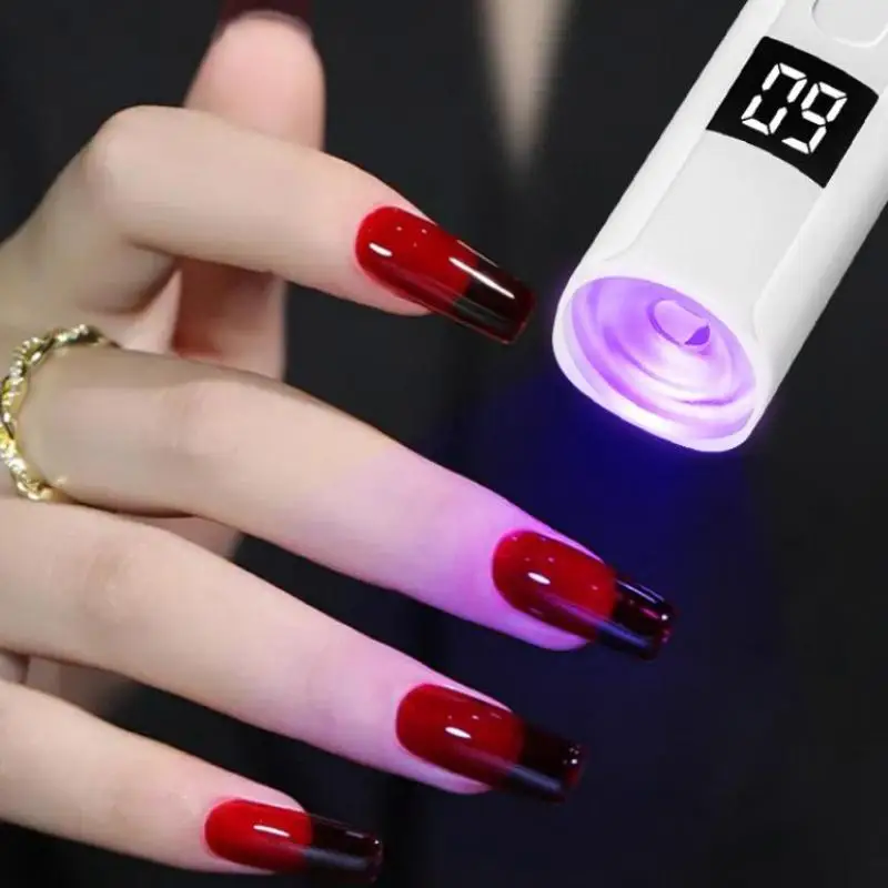전문가용 네일 UV LED 램프 데스크 디스플레이 포함 충전식 휴대용 미니 네일 드라이어 스탠드 UV 램프 네일아트용 탈부착 가능 도구