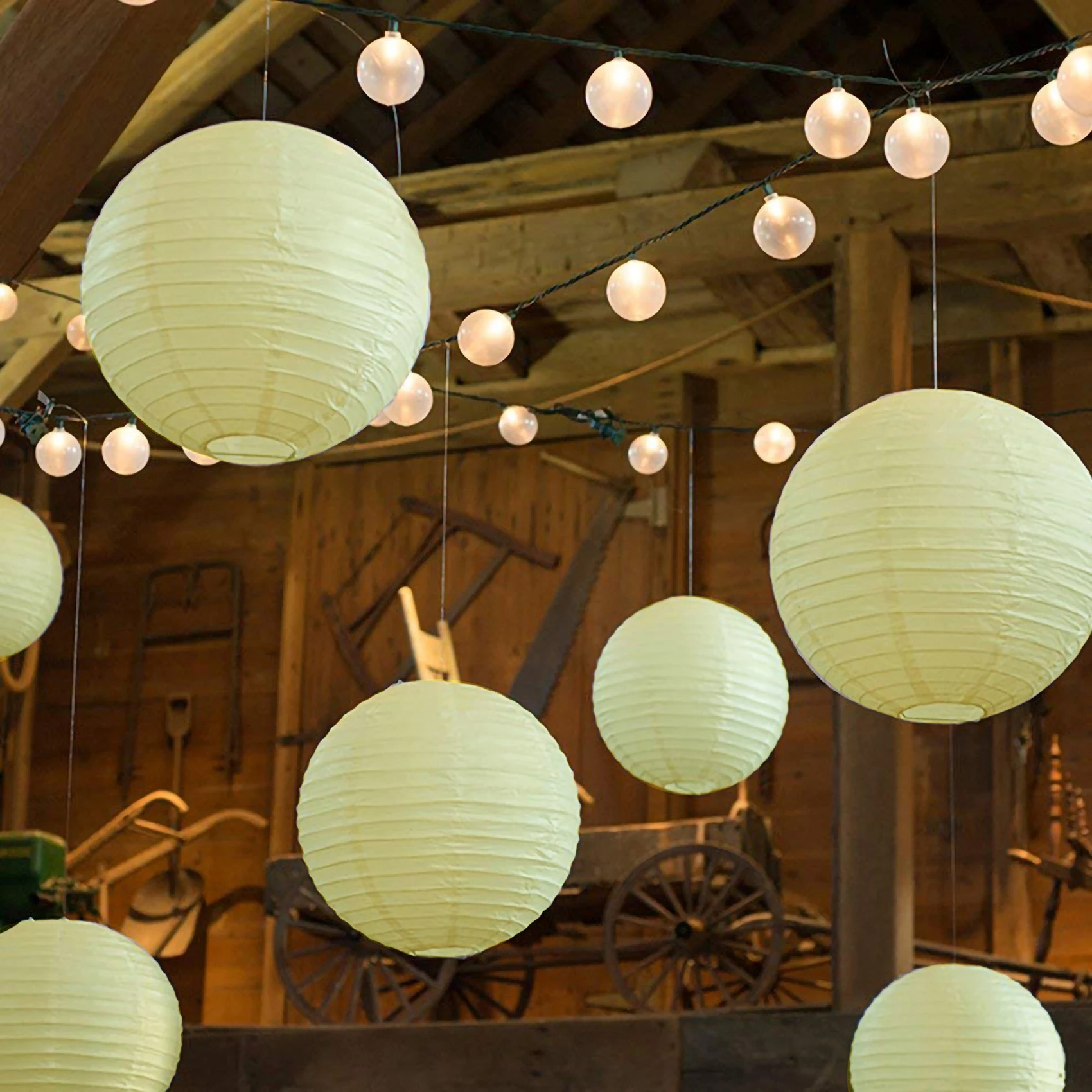 1 x Chinese Japanese Paper Lantern Lampshade for Party Wedding, 50cm(20") Creamy-white