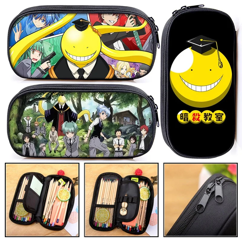 

Assassination Classroom Cosmetic Cases Pencil Holder Teenager Boys Ansatsu Kyoushitsu School Case Nagisa Shiota Children Bags