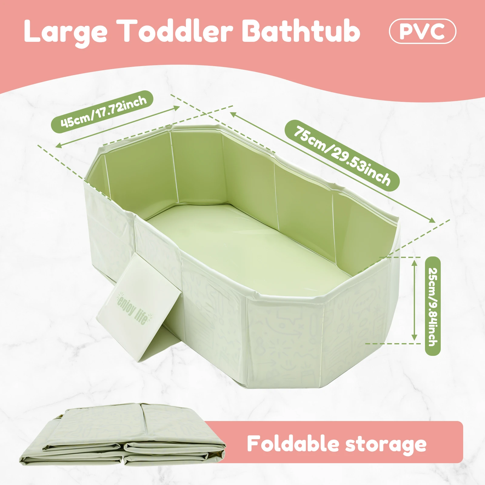 Portable PVC Foldable Baby Bath Tub