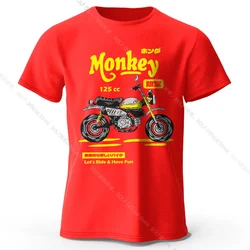 Vintage Motorcycle Sketch Graphic Tee | 100% Cotton | Unisex Retro Biker Style - XXXL (Red)