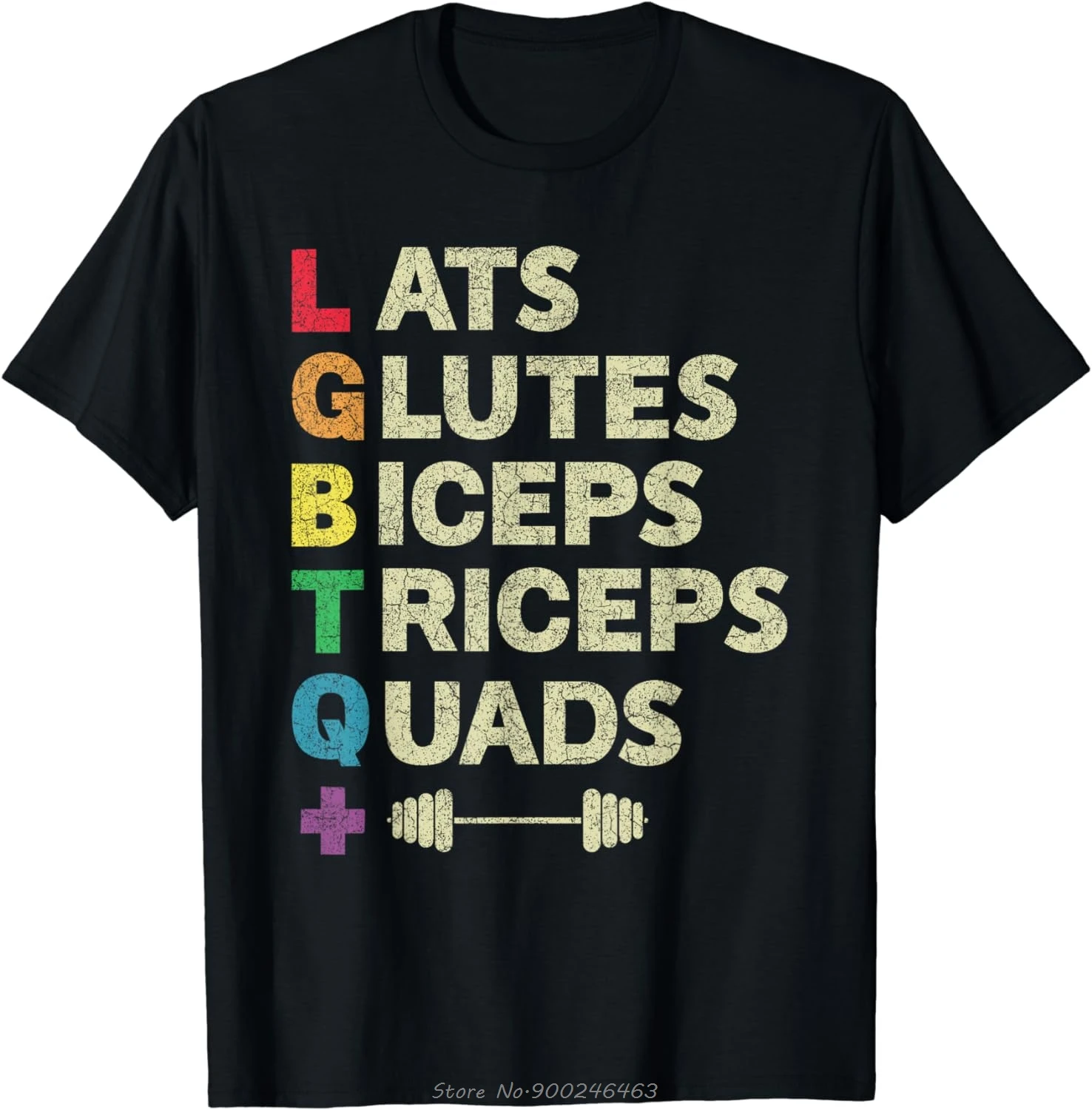 Gewichtheben Lustige LGBQT Gym T-shirt Sommer Unisex Kurzarm Oansatz Fitness T Shirt Casual Tops Streetwear Baumwolle T-shirt – Detail 2
