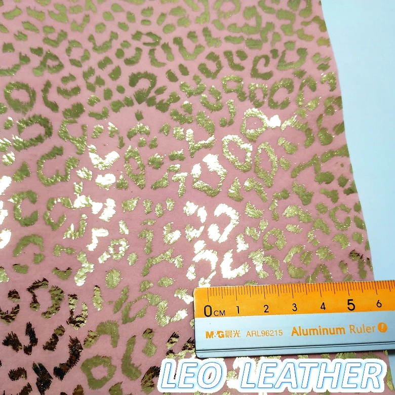 21x29cm A4 SIZE Gold and Silver Leopard Fabric PU Leather for DIY accessories One sheet leather fabric