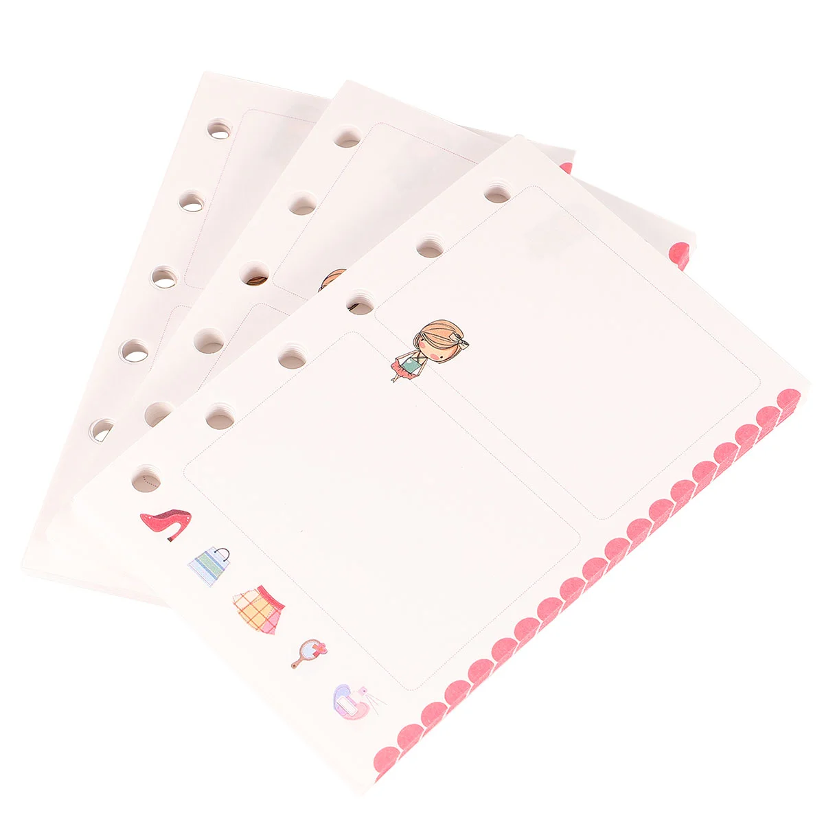 

3PCS Journal Refills Binder Refill Paper Colorful Loose- Leaf Refill Papers Notebook Replacement Pages for School Office