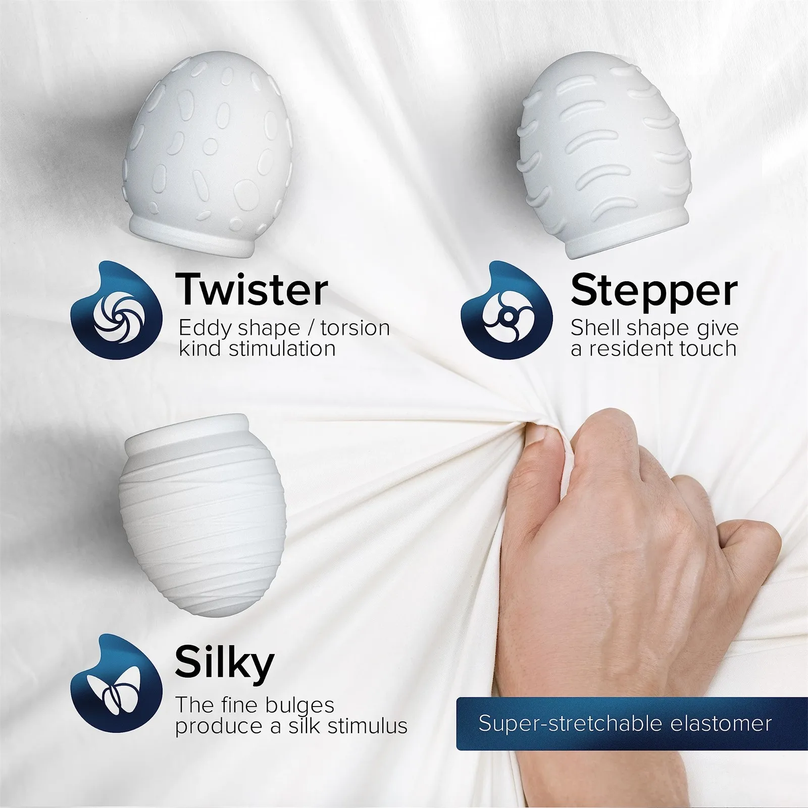 Mini Male Masturbation Eggs Penis Massager Blowjob Ghost Stimulating Stretchable Sex Portable Silicone Masturbator Toys 6Pcs