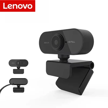 Telecamera per computer Lenovo, telecamera HD 4K, microfono integrato, telecamera di rete, videocamera web per lezioni online, riunioni, trasmissioni in diretta