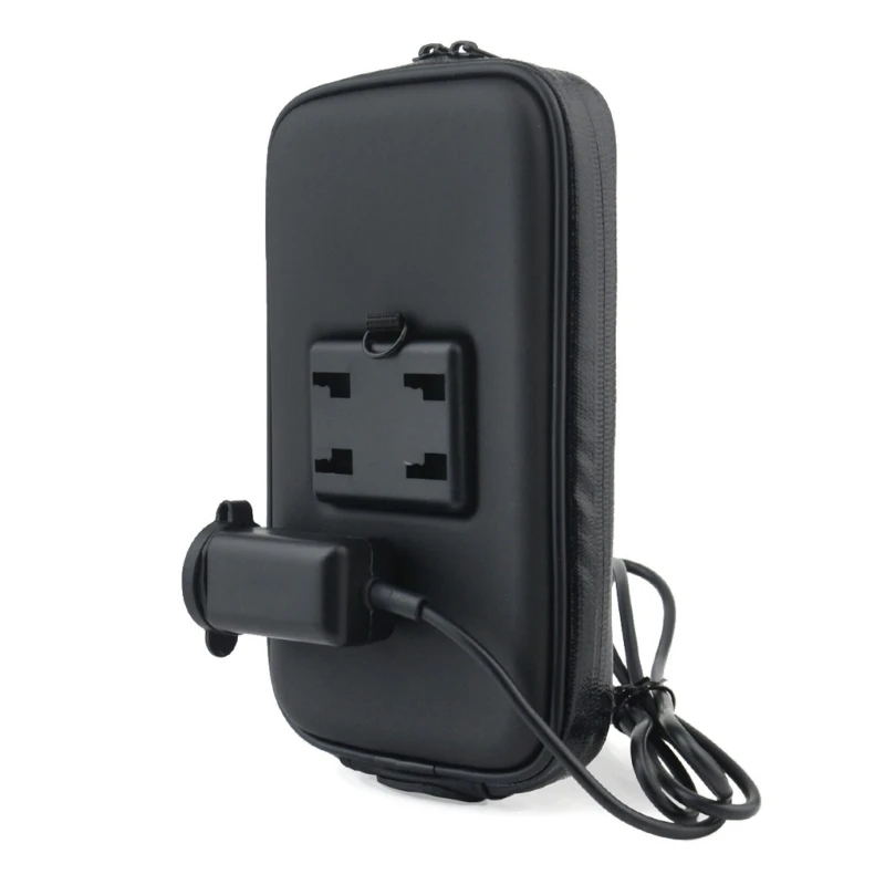 

360 Degree Rotating Phone Stand with USB Port Motorcycle Handlebar Phone Holder Scooter Holder Motorbike Cellphone Bag