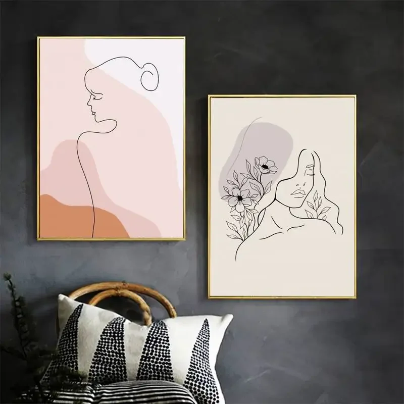 

Babaite stick figure portrait POSTER DIY Kraft Paper Vintage Poster Wall Art Painting Study Stickers Big Szie Wall Painting