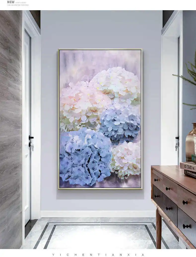 

Abstract Hydrangea Hand Painted Oil Painting Large Floral Art Original Flower Handmade Painting On Canvas Wall Art Home Decor