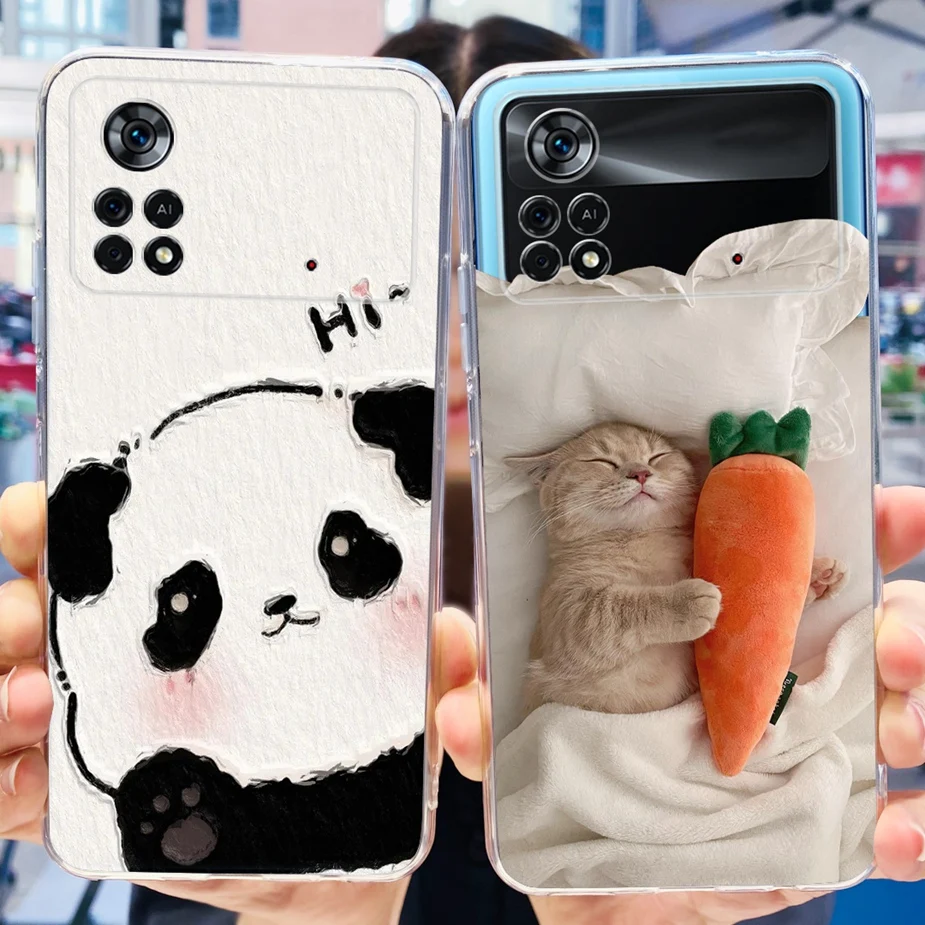 New Fashion Painted Clear Silicone Phone Case - Soft Protective Cover for Xiaomi Poco X4 Pro 5G