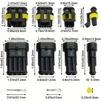 352 ชิ้นกันน้ําขั้วต่อไฟฟ้าขั้วต่อสายไฟรถยนต์ 1/2/3/4 พินขั้วต่อ CRIMPING TOOL 6