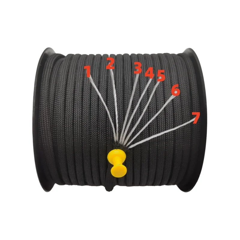 7 Strand 4mm Paracord 550 Military Tactical Parachute Cord Camping Survival Accessories Tent Lanyard DIY Bracelet Weaving Rope paracord rope,braided paracord,paracord accessories,paracord bracelet,outdoor accessories,paracord bracelet accessories,paracord lanyard pendants,outdoor knife lanyard,paracord needle set,paracord keychain