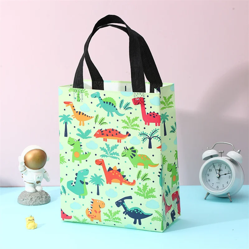 StoBag 20pcs Cartoon Non-woven Tote Bags Fabric Handbag Cute Kids Child Gift Packaging Reusable Pouch Party Favors Birthday 5