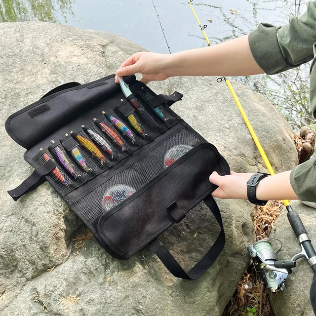 Folding Fishing Bag Jigs Pouch 24 Pockets Organizer Handbag - AliExpress