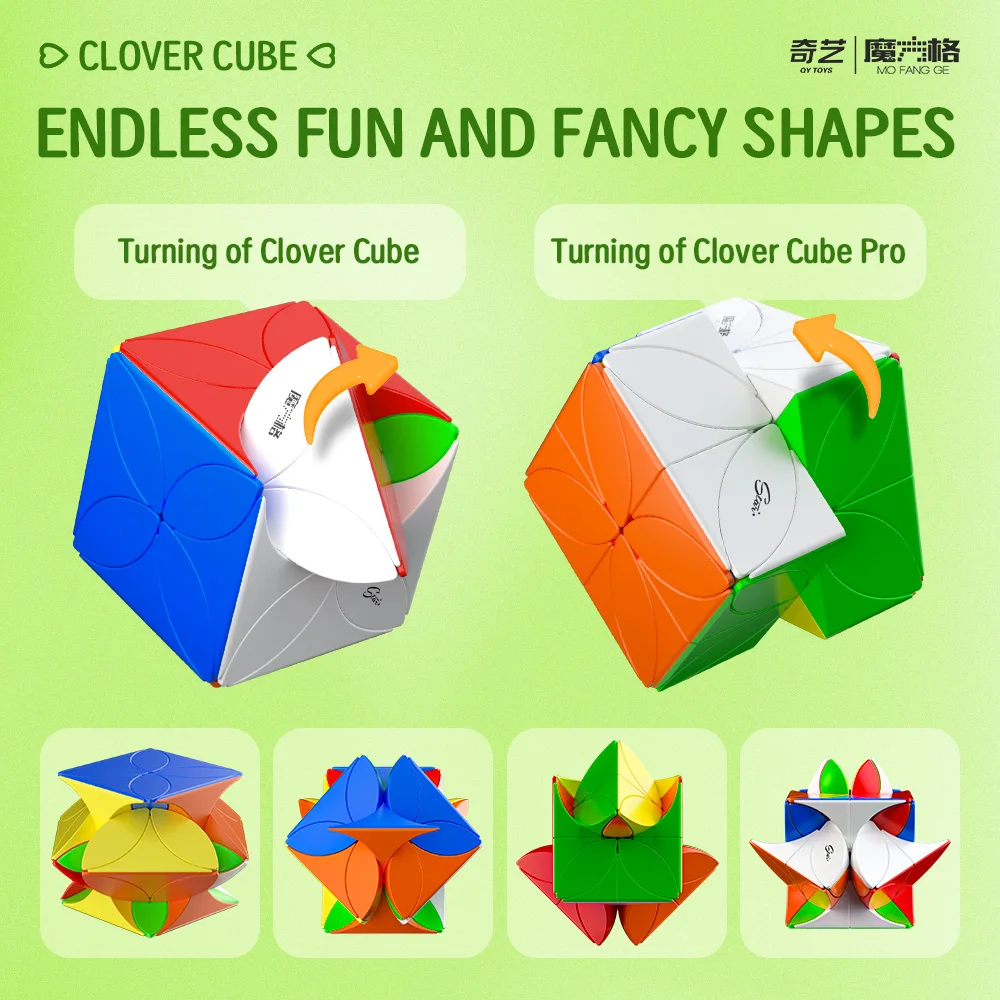 Qiyi Clover Cube Upgrade Version Magic Speed Cube Stickerless Professional Fidget Toys Cubo Magico Puzzle Creative Toys Gifts 4