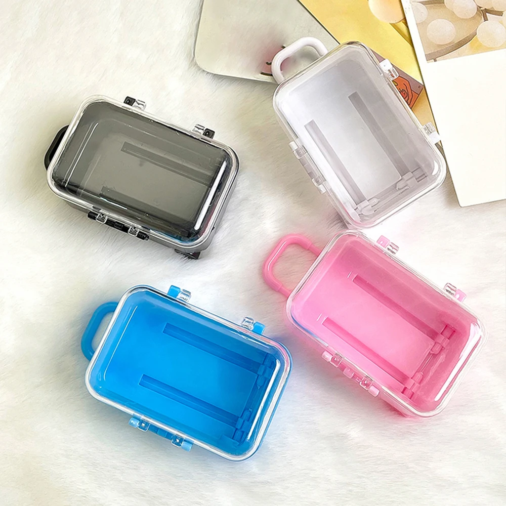 

Mini Luggage Jewelry Storage Case Clear Roller Suitcase Candy Box Wedding Candy Box Small Trolley Organizer Travel Suitcase New