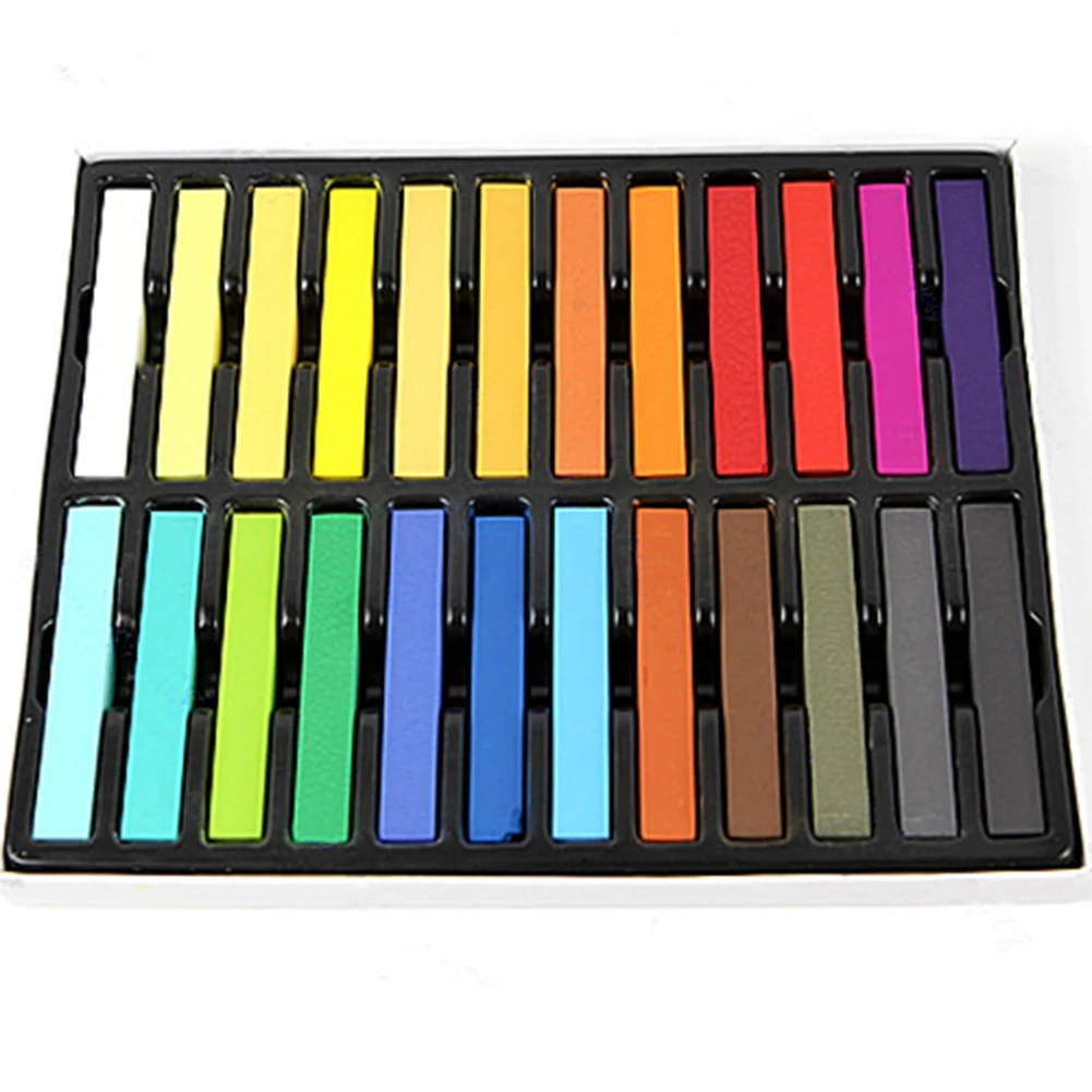 Fashion Easy Temporary Colors Hair Coloring Hair Wax Non-toxic Chalk Dye Soft Pastels Kit Styling Salon Tool for Party