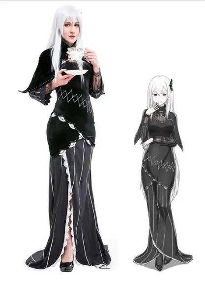 Re Zero Starting Life in Another World Echidna Cosplay Costume Cosplay Anime Echidna Costume Women Dress Cloak Halloween - AliExpress 200000532