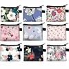 Floral Print Small Cosmetic Bag Girl Women Sanitary Napkin Storage Organizer Bag Coin Card Money Eearphone Lipstick Holder Pouch 2