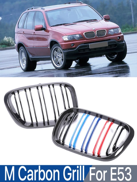 lykke Titicacasøen Blandet Double Slat Gloss Black Grills For Bmw E53 X5 X6 1999-2004 Car Front Bumper  Kidney Grill Styling Accessories Replacement Grille - Racing Grills -  AliExpress