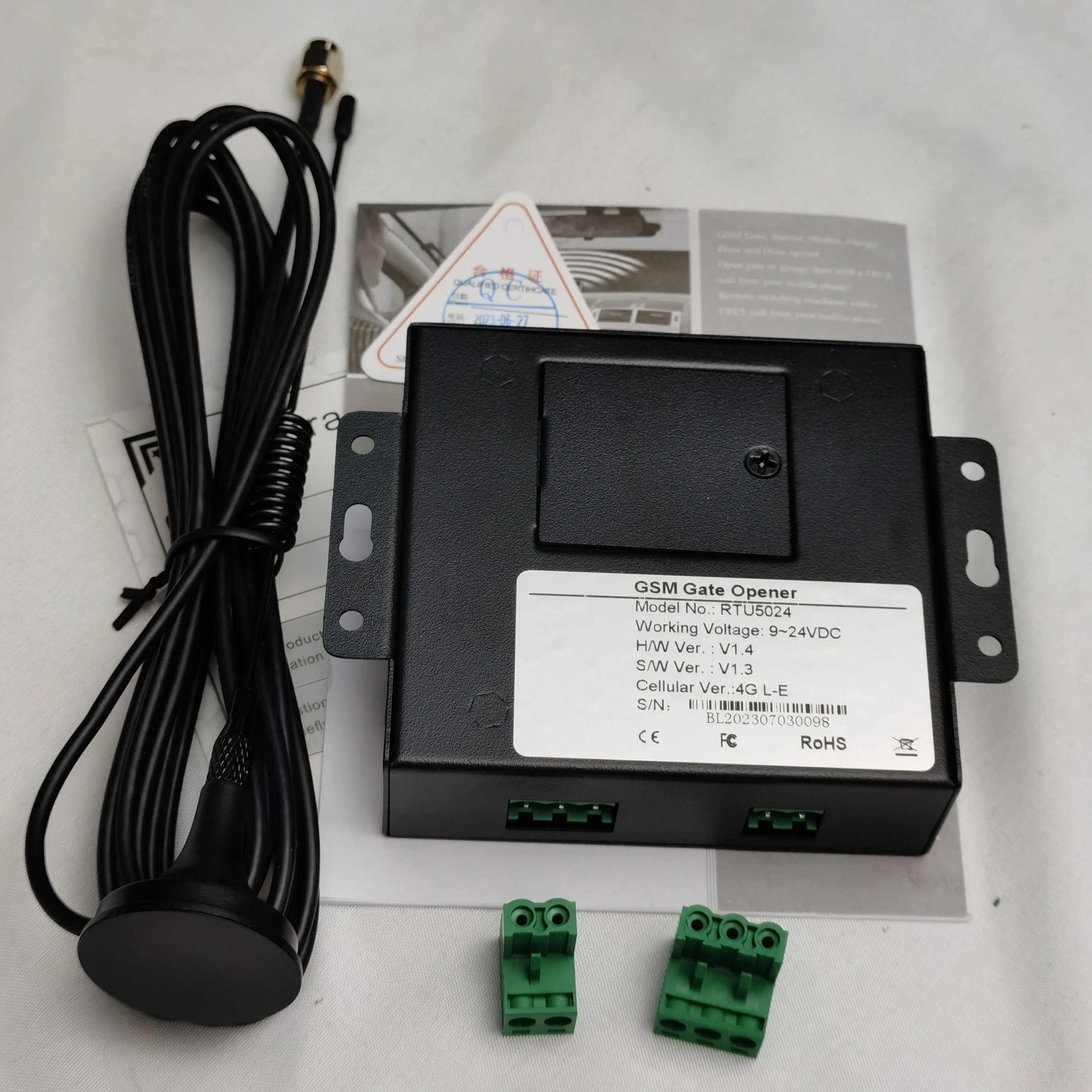 무료 전화로 자동 도어 오프너를위한 기존 4G GSM 게이트 오프너 액세스 컨트롤러 경보 시스템 보안 RTU5024