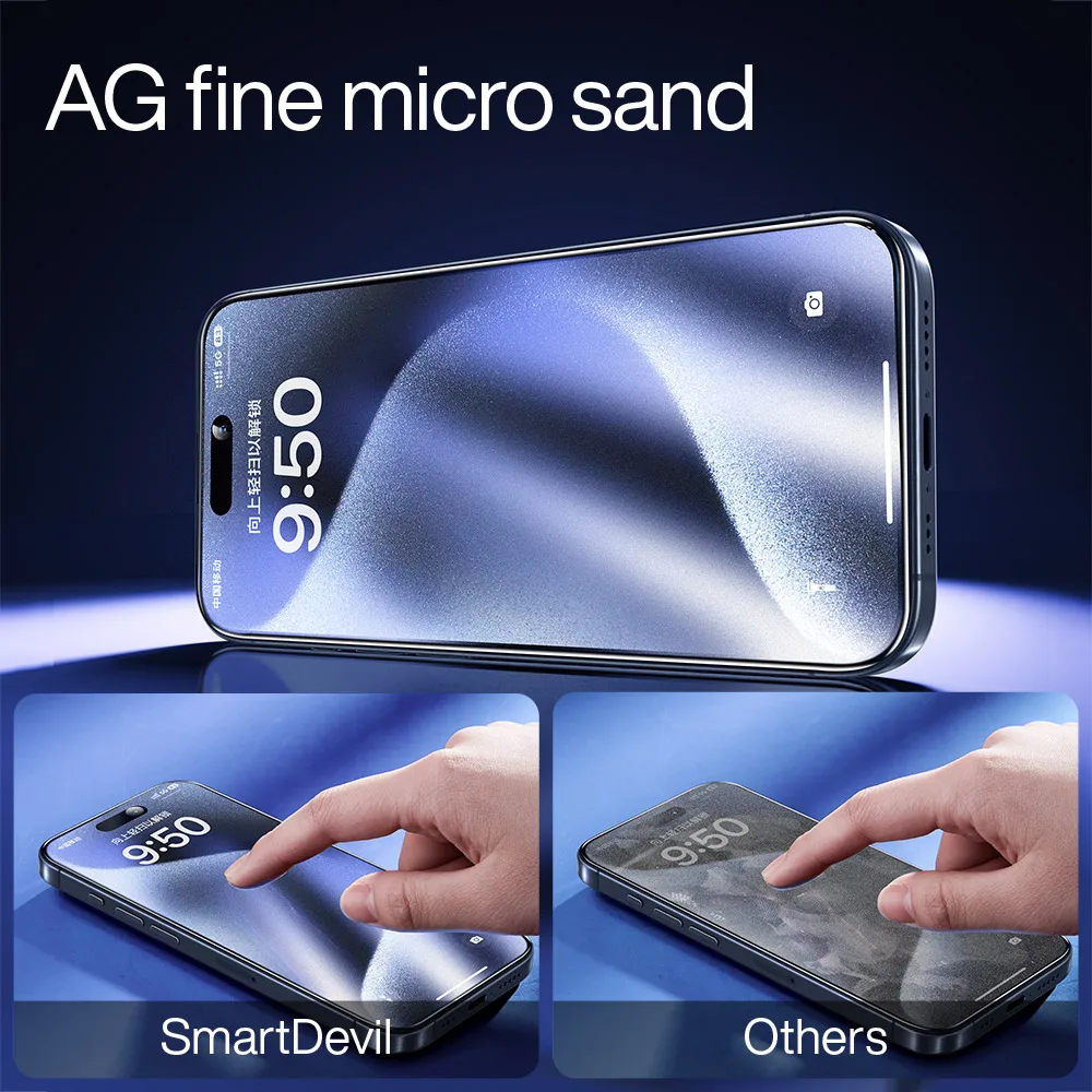 Matte Tempered Glass Screen Protector with Green Light Eye Protection