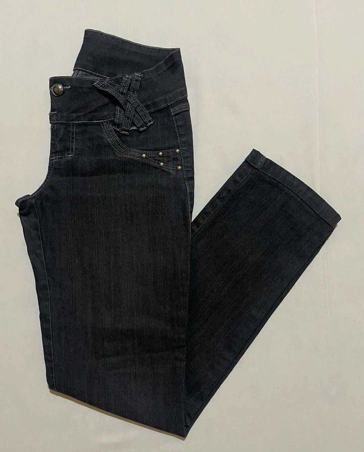 Classic Style Slim Fit  Denim Trousers for Women's  Niche Fashion High Waisted Y2k Jeans 2024 Fashionable Wide-leg Pants 4