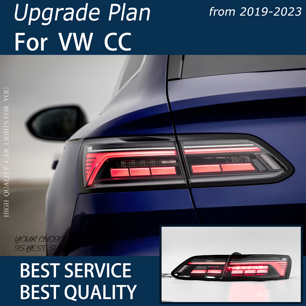 

Автомобильные фары для Volkswagen CC 2019-2023, светодиодный Автомобильная задняя фара в сборе, модернизированная конструкция Arteon, динамическая сигнальная лампа, инструмент, аксессуары