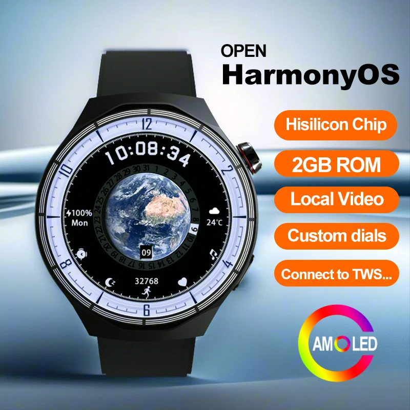 Smart watch HT30 Smart Watch 1.73" AMOLED Screen 2GB ROM Video Dials NFC Heart Rate Sleep Monitor Sport Watches Men