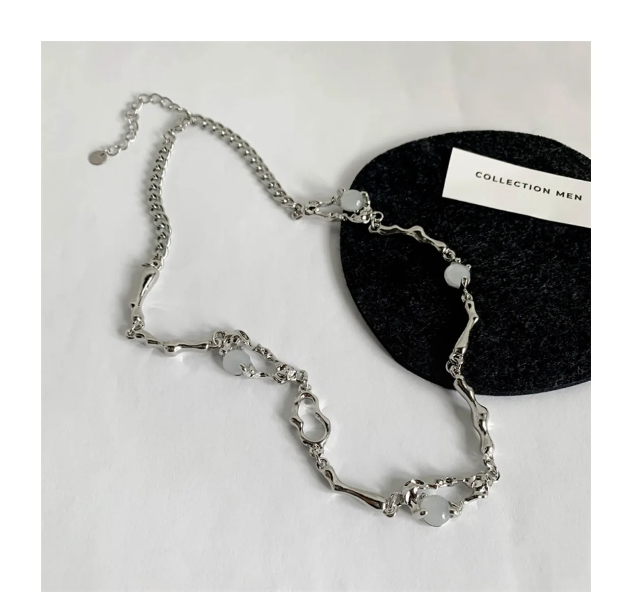 Bracelet Femme En Pierre De Lune – Style Y2K Coréen, Avec Pompon, Neuf Avec étiquette