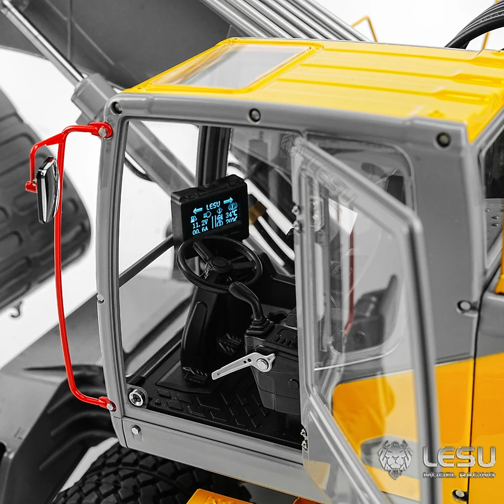 LESU ET30H RC Excavator 1/14 Hydraulic Wheeled Digger RTR Heavy Duty Machine Light System Radio Control Metal Vehicle Model Toys 5