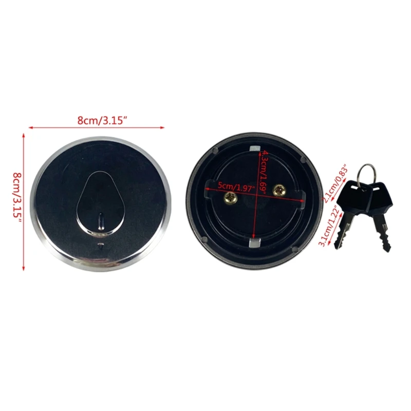 

U90C Metal Motorbike Motorcycle Oil Fuel for Tank Gas Cover for W 2 Keys for GN250 GN125 GN 125 250