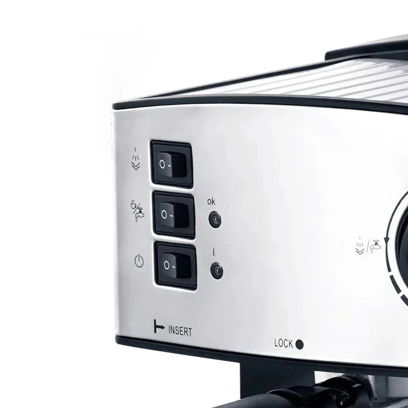 220V 850W 15Bar 1.6L Home Automatic Small Multi-function Steam Pump Pressure Type Double Cup Cream Making Espresso Machine 3