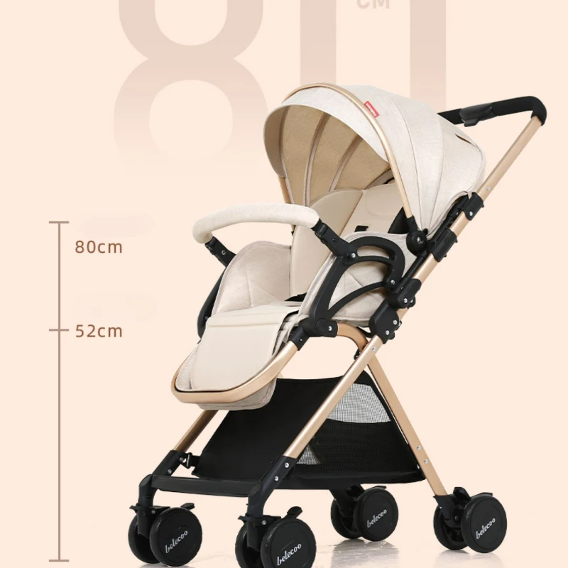 Sit and Recline Lightweight Stroller Portable Folding Two-way Umbrella Stroller Baby Carriage for Children Aged 0 To 3 Years Old