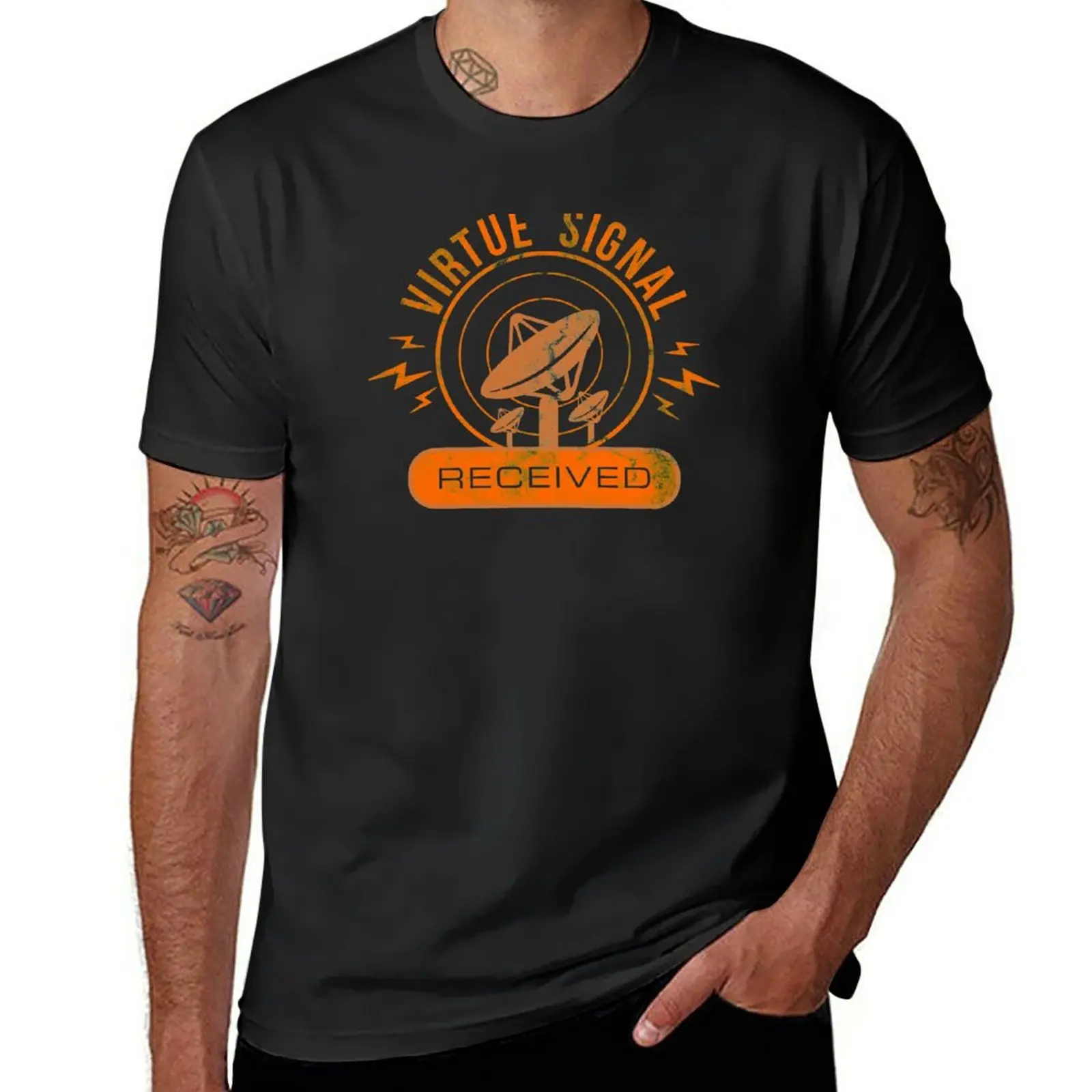 New Virtue Signal Received T-Shirt quick drying t-shirt Short sleeve quick-drying t-shirt Men's cotton t-shirt