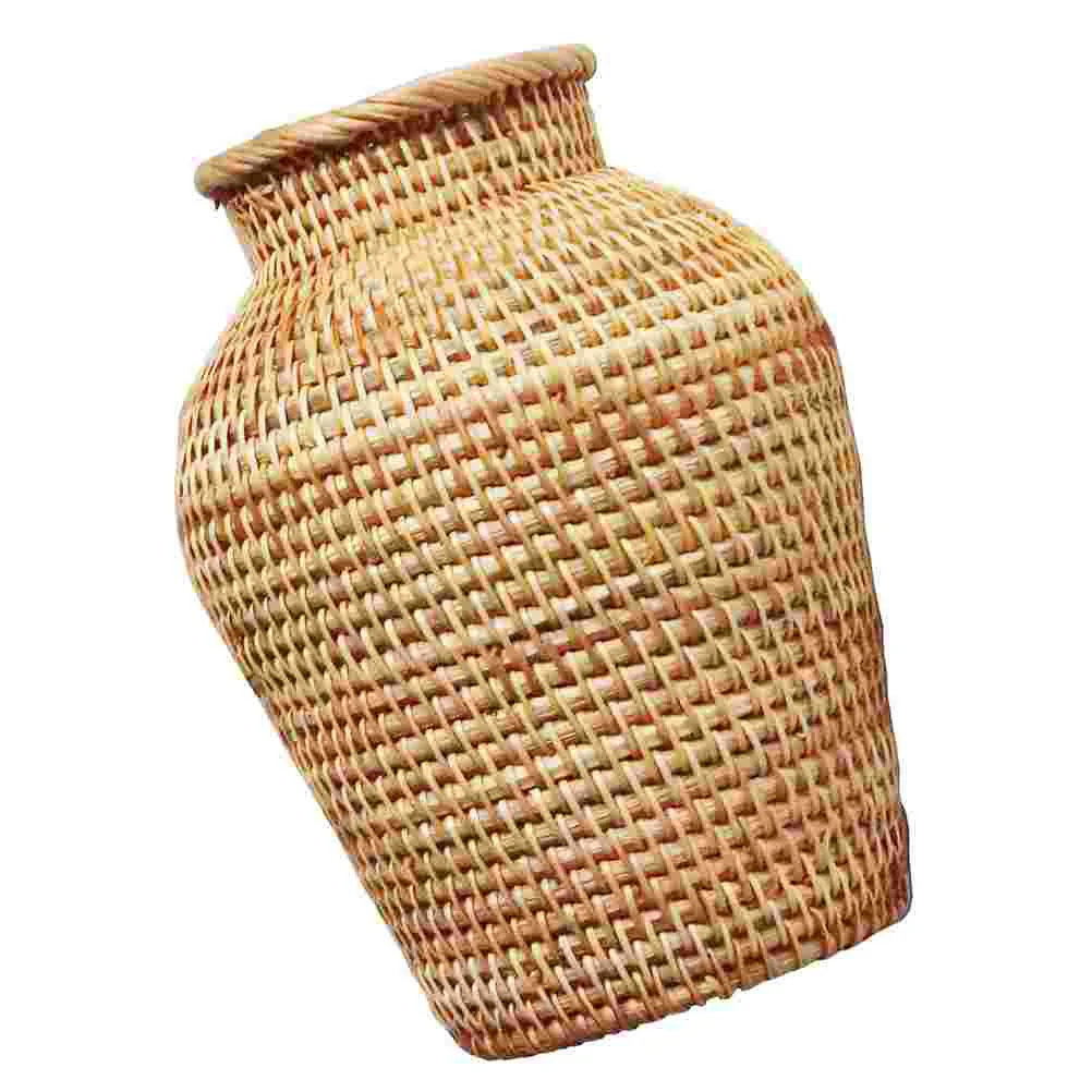 

Dried Flower Vases Dried Branches Pot Floral Arrangement Vase Wicker Decorative Vase Vintage Hand- Woven Vase Indoor Plant Pot