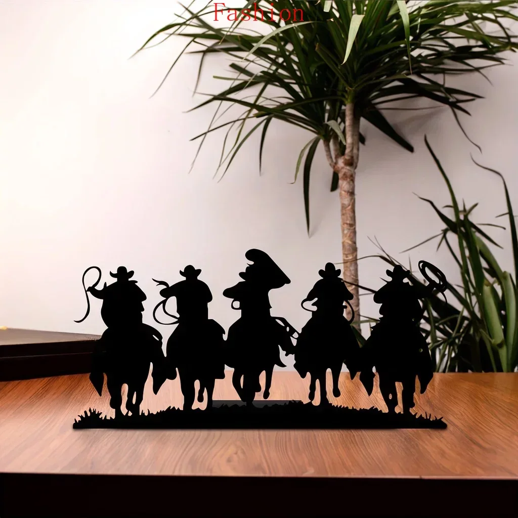 

Western Cowboy Desktop Home Decorations Desktop Metal Artwork Bookends Decorations Christmas Halloween Decorations Wall Decorat
